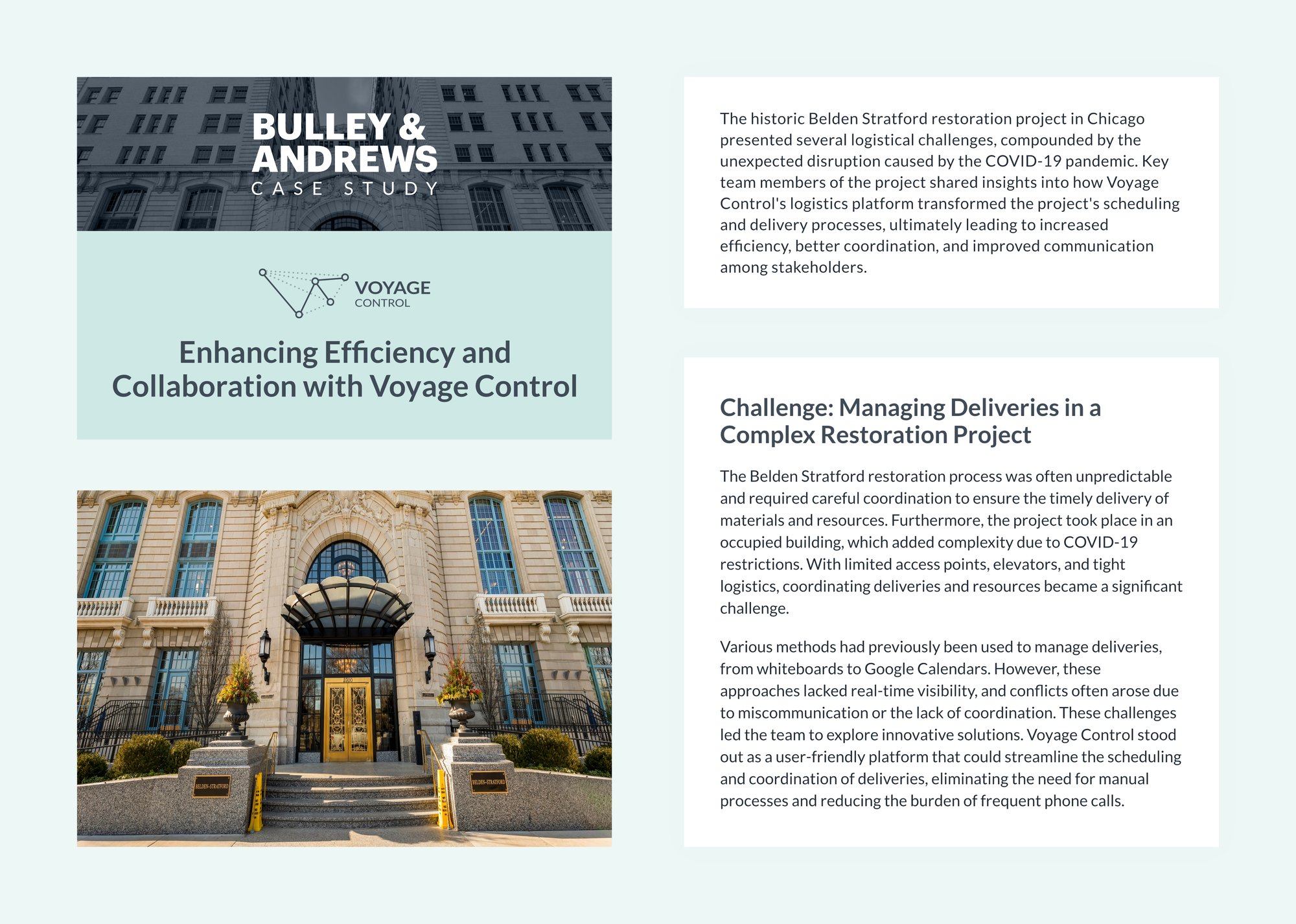 Bulley & Andrews case study: enhancing efficiency and collaboration with Voyage Control