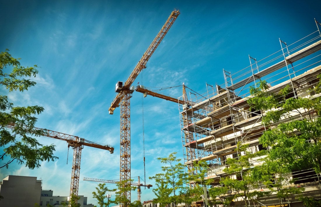 Crane on a construction site