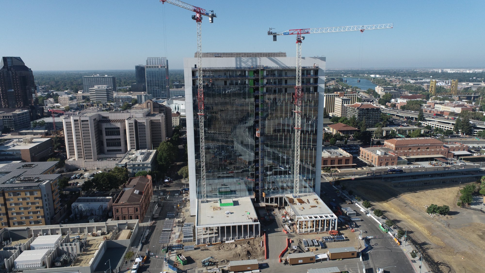 New Sacramento Courthouse Drone Shot