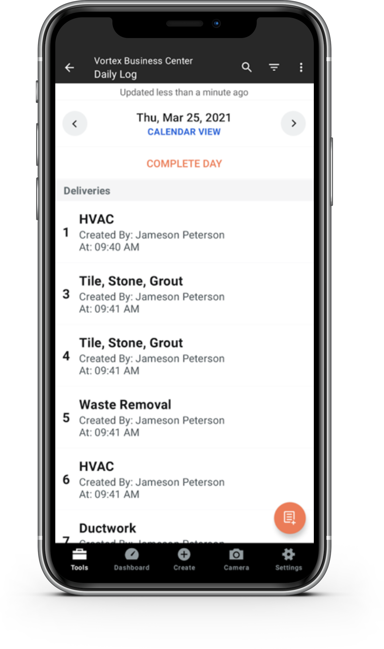 Procore Daily Log