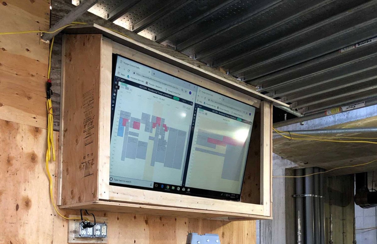 Voyage Control platform displayed on a clients site